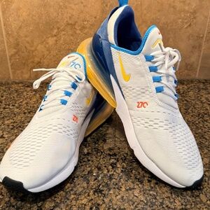 Gently Used - NIKE AIR MAX 270 WHITE/CITRON PULSE MENS SIZE 14